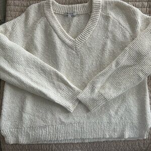 Madewell 100% Cotton V-Neck Sweater